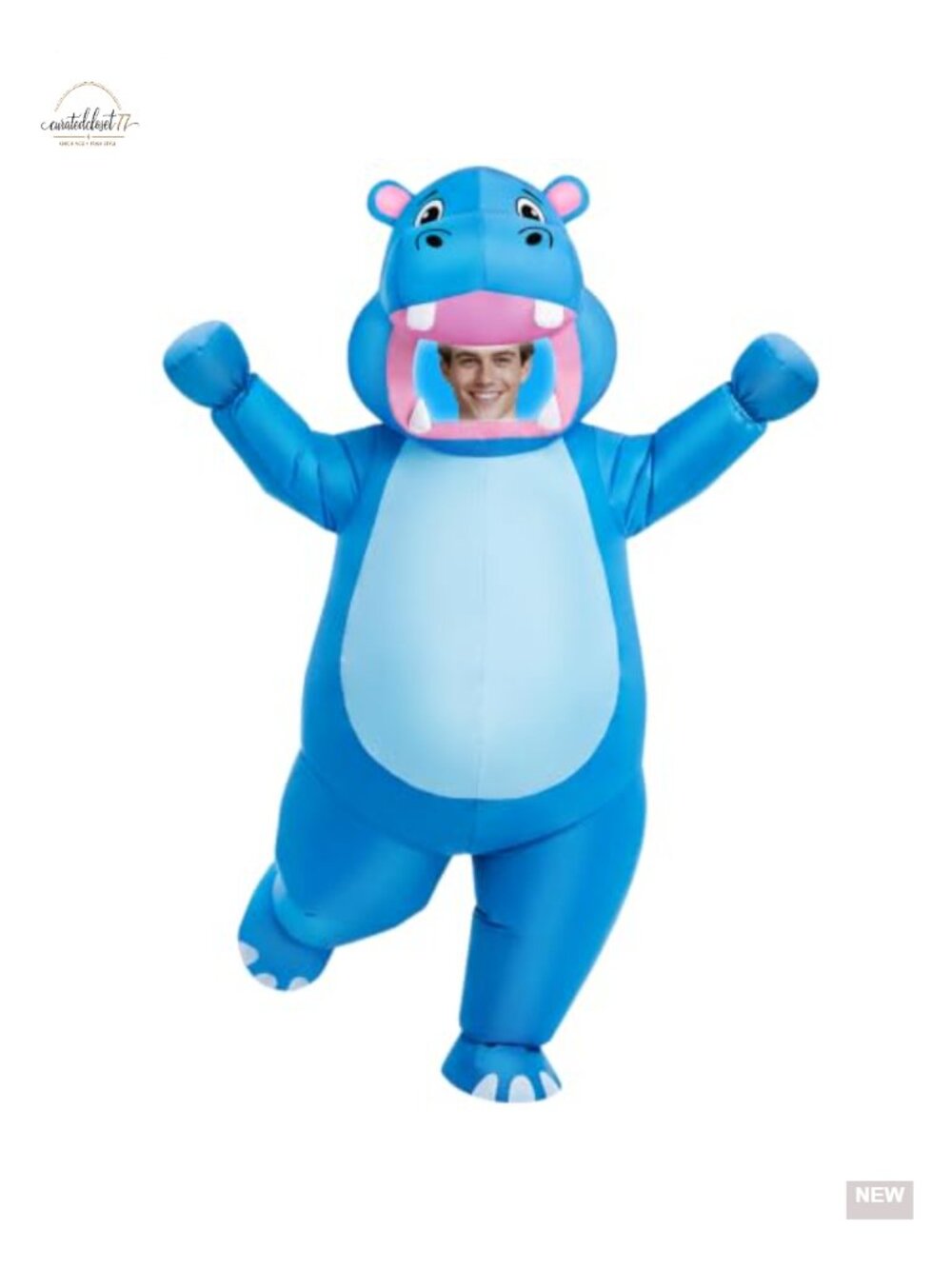 Inflatable Hippopotamus Costume for Adults, Full Body Blow Up Cosplay Party